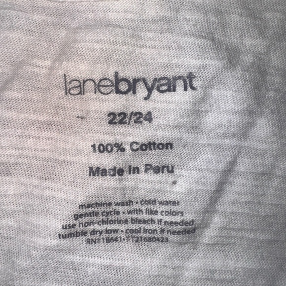 Lane Bryant White and Red Graphic Tee - Picture 3 of 5